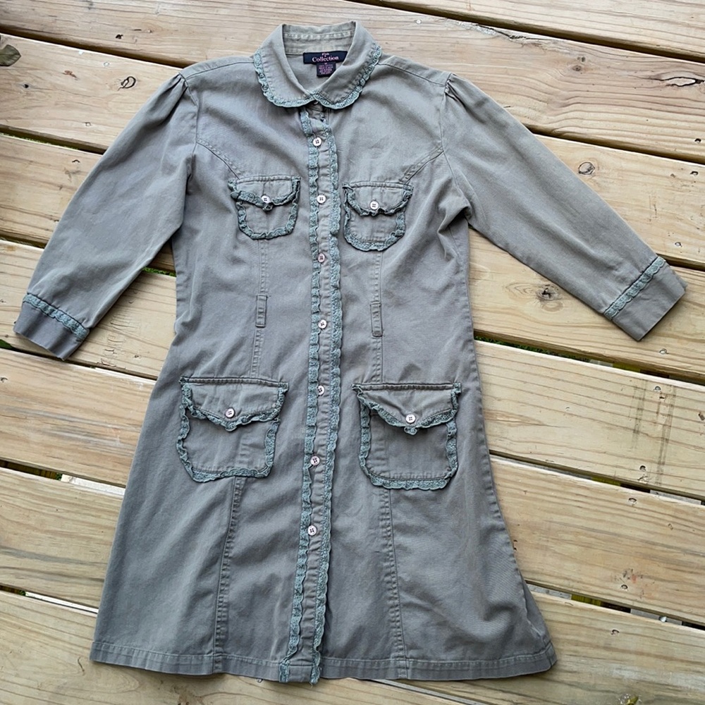 pink collection M army green dress